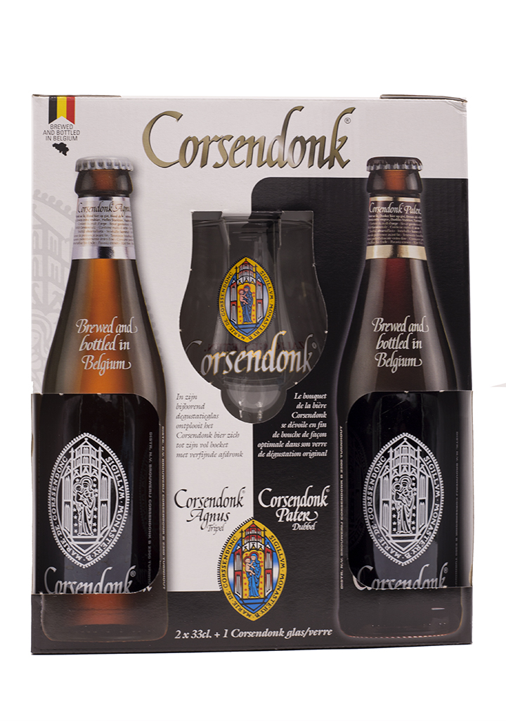 Набор Корсендонк Агнус Трипл+Патер Дубль / Corsendonk (2бут.*0,33л.+бокал)