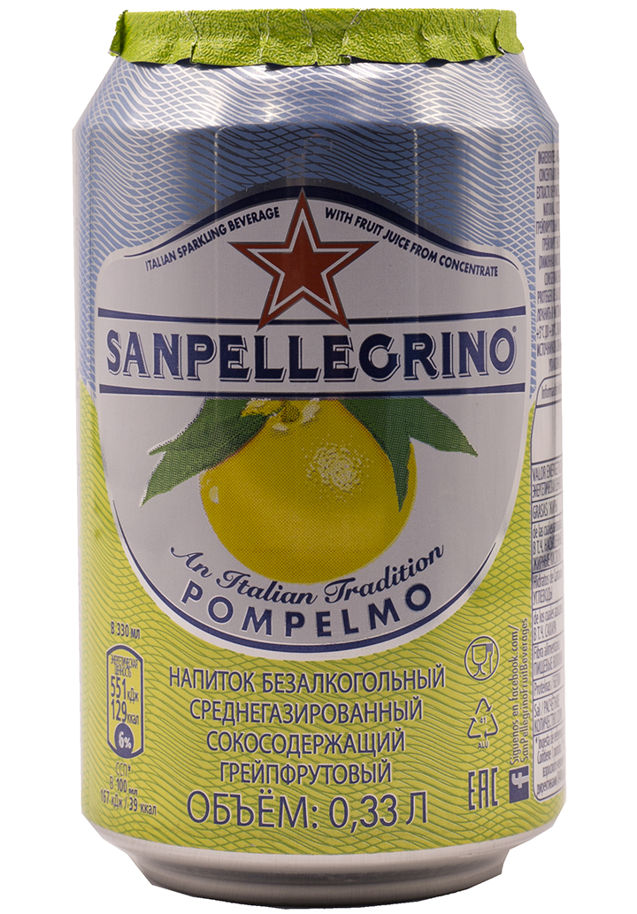 Сан Пеллегрино Грейпфрут / S.Pellegrino Pompelmo (0,33л.*ж/б.)