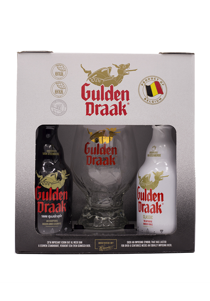 Набор Вен Стеенберг Гулден Драак / Gulden Draak (2бут.*0,33л.+бокал)