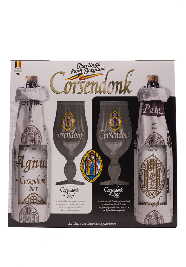 Набор Корсендонк Агнус Трипл+Патер Дубль / Corsendonk (2бут.*0,75л.+2бок.)